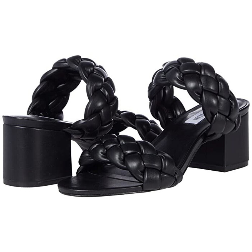 Steve Madden Ideals IDEA05S1-027 Sandal Women's US 7.5 Black Block Heel JOBB568